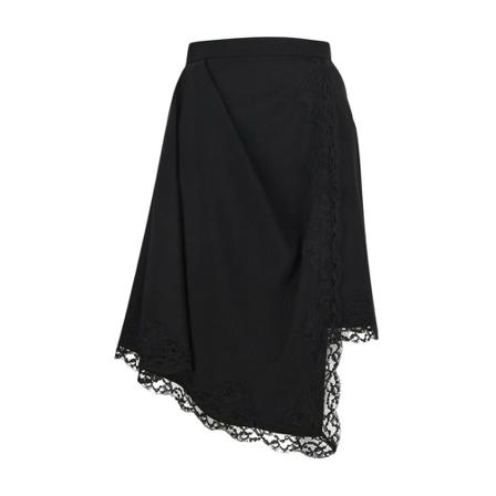Alexander McQueen, Wool Drape Mini Skirt Czarny, Kobieta, Rozmiar: S