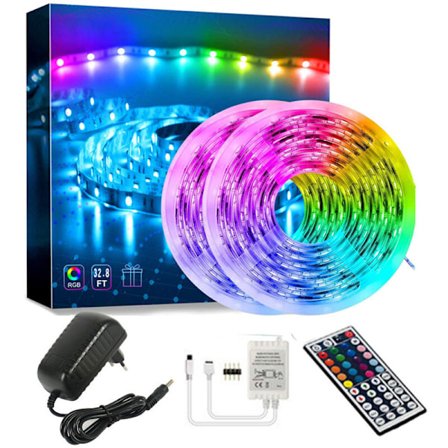 LED-makuuhuoneen LED-nauha koristeellinen LED-valo monivärinen, LED-nauha, RGB-tähtivalot himmennettävissä kaukosäätimellä, itseliimautuva