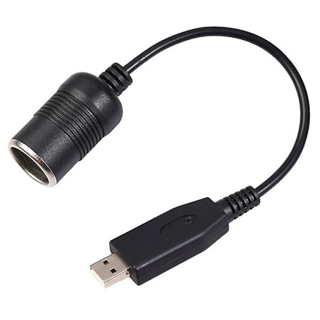 Kablet Kontroller Konverter Adapter USB-port til 12V Sigarettennerkontakt Hunn Strømkabel for Strøm