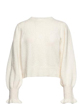 Objophelia L/S Knit Pullover 122 Pullover Creme Object