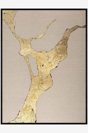 Malerifabrikken - Design Maalaus / Wild Horizon Gold / 90x120 Cm / Musta kehys - Kulta - Taulut - 90X120 - - Homeroom