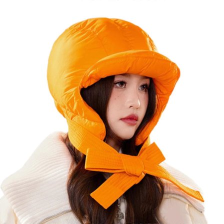 Unisex Vinter Trapper Hat Komfortabel Polstret Vinterhat Koldt Vejr Hat for Varme og Komfortabel ferskenpulver