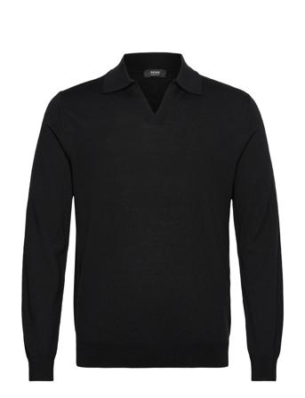 Milburn Designers Polos Long-sleeved Black Reiss