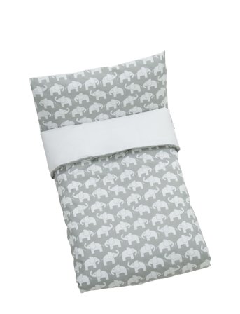 Rätt Start Elephant Eco, Bed Set, Crib, Pink - Grey - ONE SIZE
