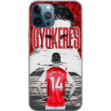 Yhteensopiva Puhelinkuori Apple iPhone 12 Pro Max Viktor Gyökeres Arsenal - Jalkapallomotiivi paidalla numerolla 14 areenalla