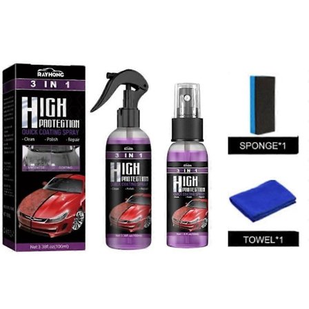 Høj Beskyttelse Hurtig Bil Keramisk Coating Spray 3 i 1 - Hurtig Forsendelse