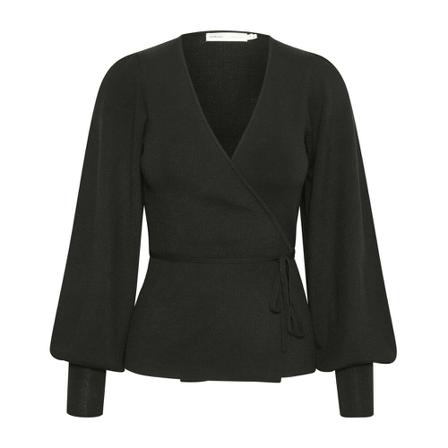 InWear Inwear Panjeiw Wrap Cardigan Strik 30107743 Black Sort, Dame Bluser