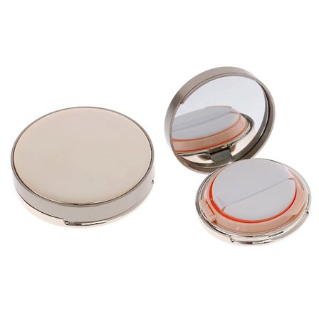 Tom Kosmetisk Puff Box Bärbar Smink Kosmetisk Behållare med Pudersvamp Spegel för BB Cream Foundation Box Diy