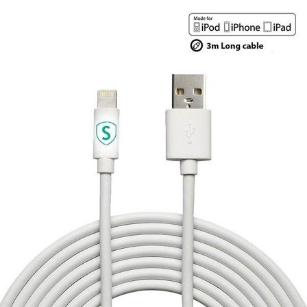 SiGN Lightning-kabel till iPhone / iPad, MFi-certifierad - 3 m