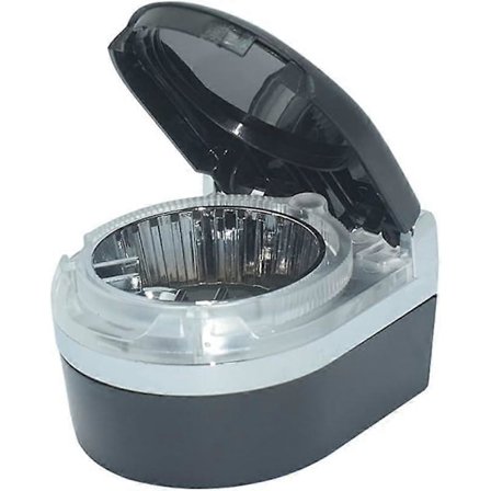 Bilaskebægerholder med låg, Universal bilaskebæger med blåt LED-lys Anti-lugt bilaskebæger