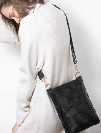 Ceannis Shoulder Bag Braided Strap - Burgundy - 22X4.5X27CM