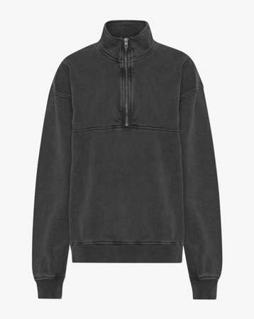 Organic Quarter Zip - Faded Black
