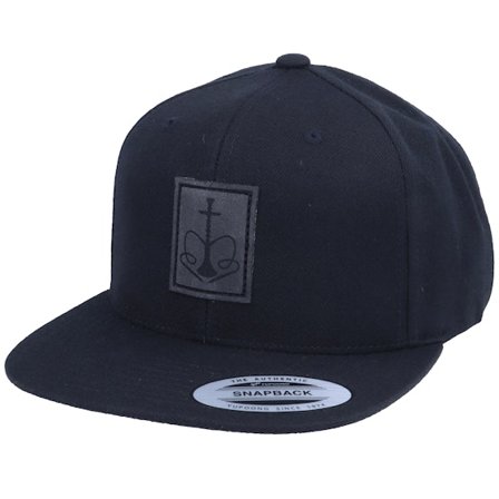 Iconic - Svart snapback Caps - Charcoal Hookah Patch Black Snapback @ Hatstore