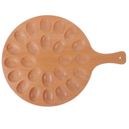 Äggbricka i trä för djävulsägg, ägghållare i trä, äggbricka för hönsägg i trä