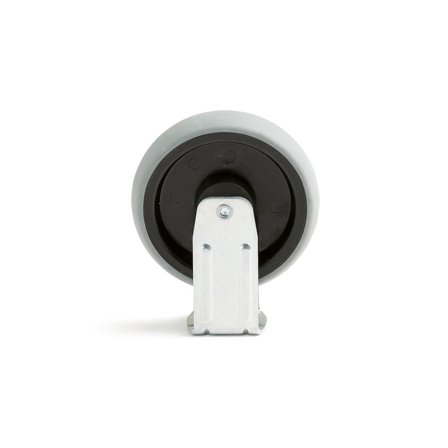 Fast hjul, 125x32 mm, 100 kg, massivgummi, senterhull 10,2 mm