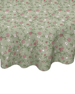 Voksduk rund småblomstret ø 140 cm Grønn - Linea