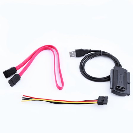 SATA/IDE-kiintolevyadapterikaapeli Virtalähde USB 2.0 -muunnin 2,5 / 3,5 tuuman kiintolevylle