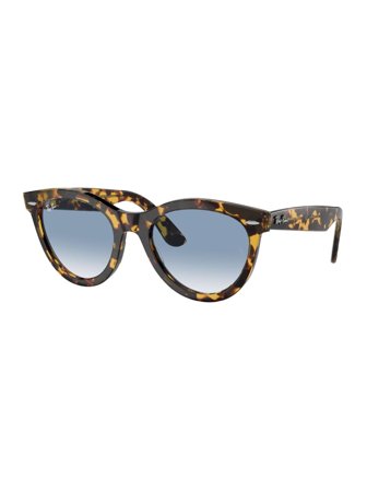Ray Ban Unisex's sunglasses with a frame made of injected in yellow havana and lenses in clear gradient blue