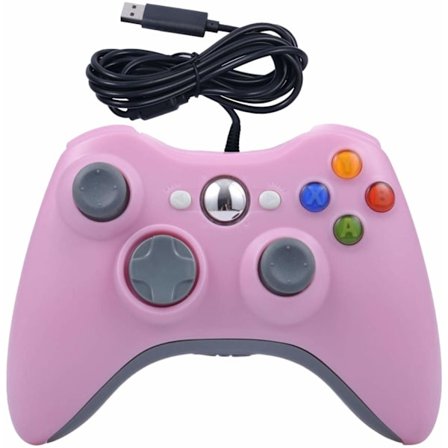 Pink STORM WYRM USB-spilcontroller til Xbox 360-konsol, kompatibel med Windows 7/8/10 Joystick Gamepad til Xbox 360