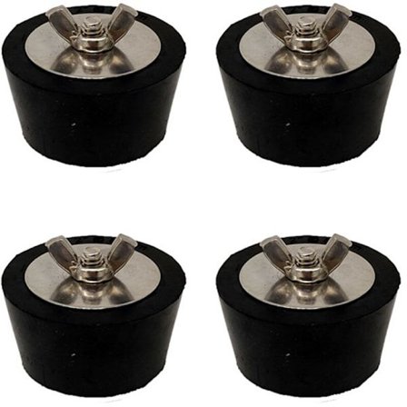 Pool Inlet Expansion Plugs Vanntett Forseglet med Skruer Rustfritt Stål Heavy Duty Gummi Beskytt Bassenget Ditt 4mm Pakke med 4