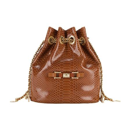 Elisabetta Franchi Tas , Bruin , Dames , Maat: ONE Size Schoudertassen