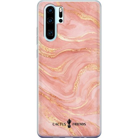 Yhteensopiva Puhelinkuori Huawei Huawei P30 Pro Cactus and Friends – RoseGoldFlow