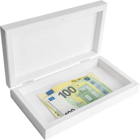 Creative Deco Penneæske med Låg Hvid Opbevaring 18 x 10 x 3,5 cm