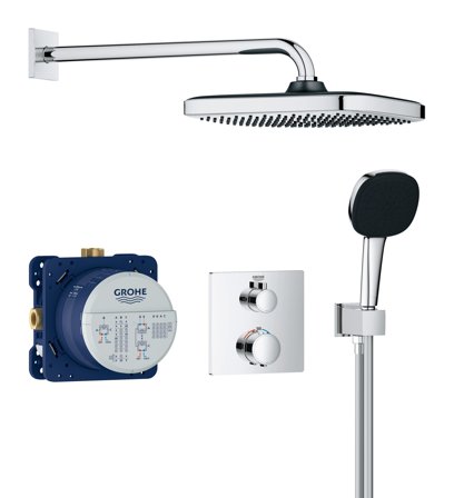 Grohe Precision Thermostat 34882000 Hodedusjsett krom, Baderom