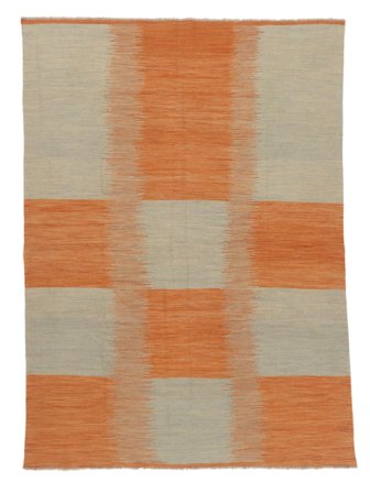 Kelim Moderne Vloerkleed Modern Bruin/Oranje (Wol, Afghanistan)