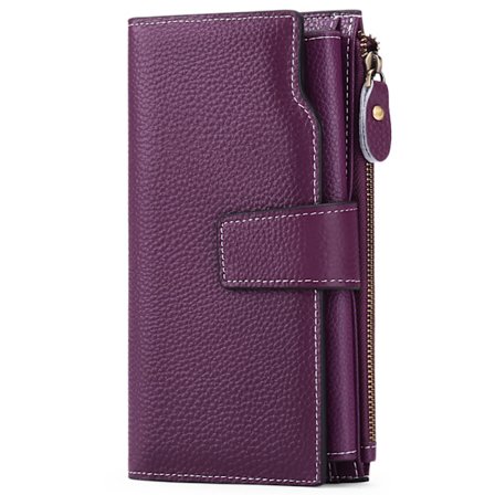 Dame Læderpung Stor Kapacitet Dame Møntpung RFID Bl