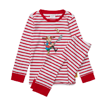 PIPPI Långstrump-pyjamas pannkakor Pyjamas Röd 110/116