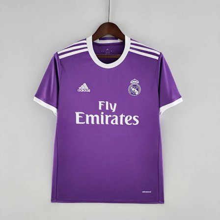 -REAL MADRID 2016 - 2017 UDEBANE Retro Fodboldtrøje L