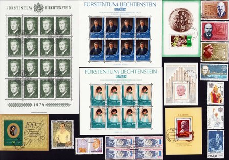 Berømte personer - Frimærkepakke - Stemplet