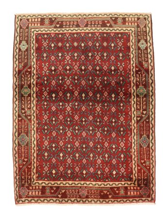 Koberec Hamedan 100X130 Tmavě Červená/Hnědá (Vlna, Persie)