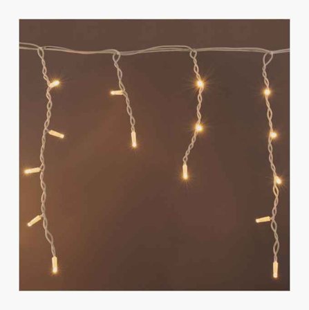 Ljusslinga 100 LED varmvit 6 5 m vit utbyggbar istappar