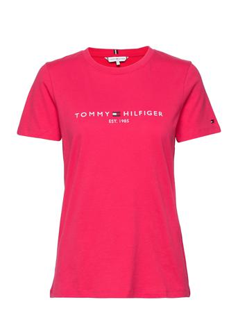 Regular Hilfiger C-Nk Tee Ss T-shirts & Tops Short-sleeved Rosa Tommy Hilfiger