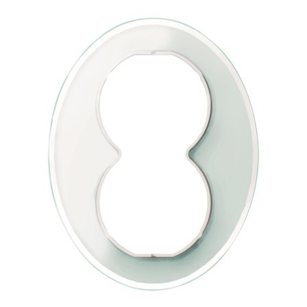 Schneider Electric Renova Täckram 2-vägs, glas Vit, Strömbrytare & vägguttag