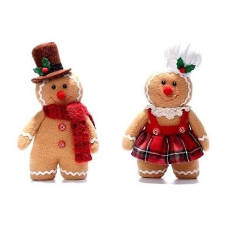 Ulisem Jul pepperkake plysjdukke, pepperkakemann plysjleker Jul pepperkake puter fylt