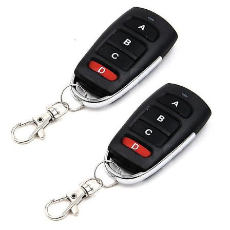2x Universal Kloning Elektrisk Port Garageport Fjernbetjening Nøglebrik 433mhz Kloner