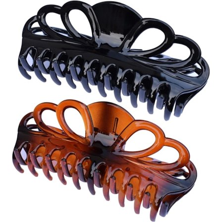 Erittäin suuri hiusklipsi naisten paksuille, pitkille ja kiharille hiuksille, liukumaton jättimäinen voimakas suuri kynsiklipsi, ranskalainen 