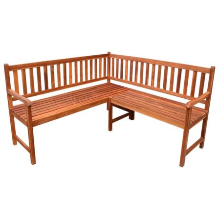 Vidaxl Hörnbänk För Trädgården Med Dynor 150 Cm Massivt Akaciatr Creme