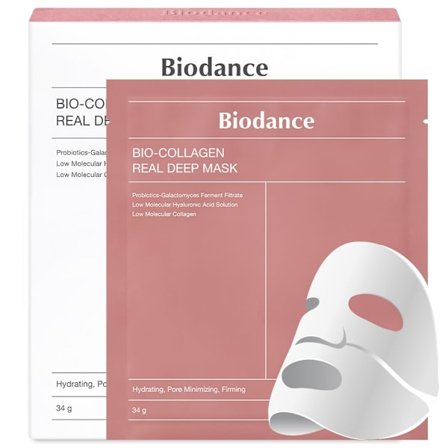 Bio-dance bio-kollagen real deep maske / kollagen ark ansiktsmaske over natten