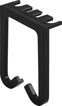 Deltaco Cable hanger in plastic, screw mounting, 55x40, black