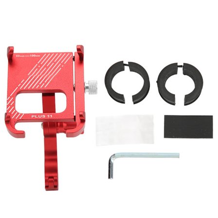 Telefonholder CNC Skjæreprosess 360 Graders Justering Skjerm L-Formet Design Telefonholder Feste for Motorsykler Sykkel Rød