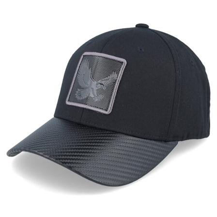 Iconic - Preto flexfit Boné - Eagle Black Metallic Patch Carbon/Black Flexfit @ Hatstore