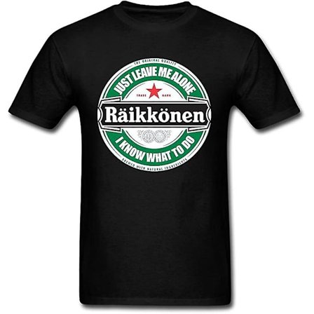 Jojon Men's For Kimi Raikkonen Leave Me Alone Circular Logo Kortärmade T-shirts