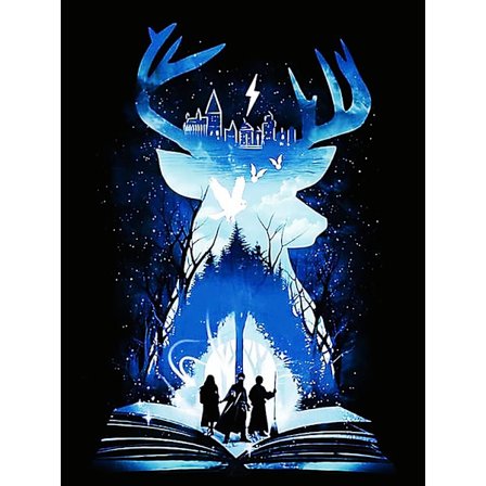 (12x16in) 5D Diamantmålningssatser för vuxna Hjort DIY Full Drill