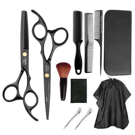 Hår saks sæt af 11 rustfrit stål frisør sæt frisør saks