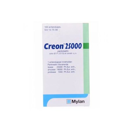 Creon 25000 harde enterokapsler enzymblanding 100 stk