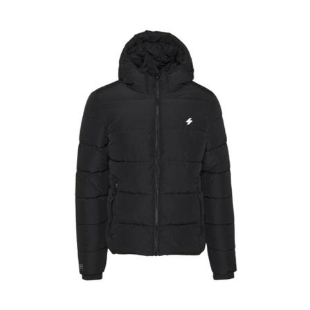 Superdry, Down Jackets Zwart, Heren, Maat:M
